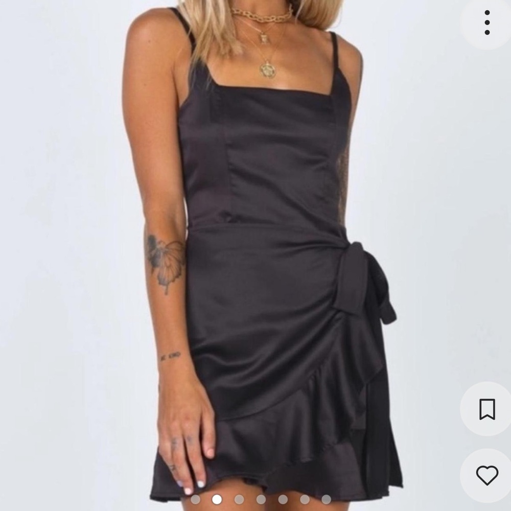 Wild Fable Black Asymmetrical Ruched One Shoulder Dress